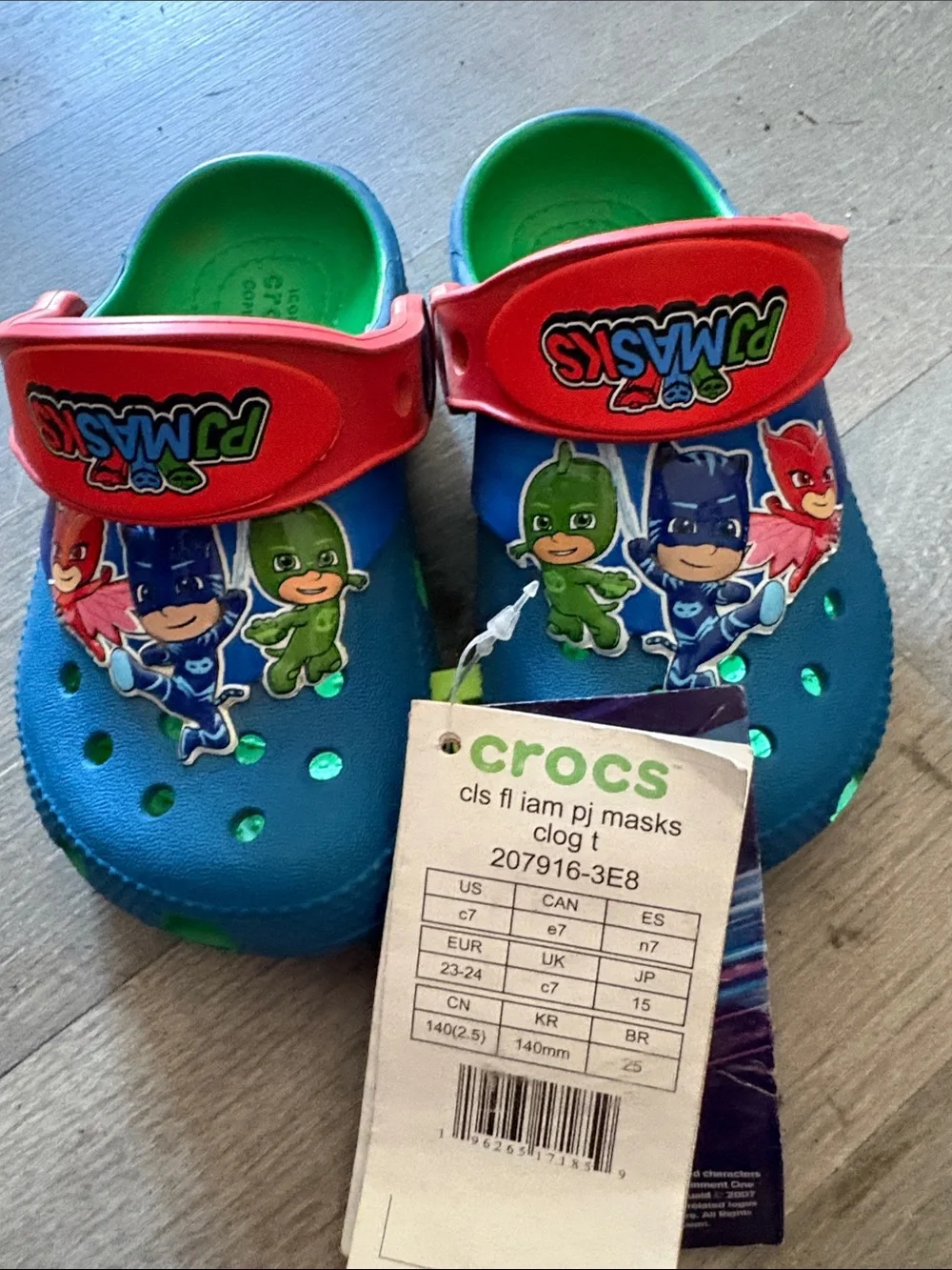 CROCS Kids Blue Red Green PJ Masks Clogs